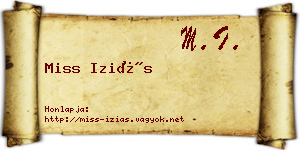 Miss Iziás névjegykártya